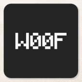 W00F [Leetspeak Animal Sounds] Rechteckiger Pappuntersetzer (Vorderseite)