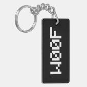 W00F [Leetspeak Animal Sounds] Schlüsselanhänger (Vorderseite links)