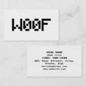 W00F [Leetspeak Animal Sounds] Visitenkarte (Vorne/Hinten)