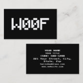 W00F [Leetspeak Animal Sounds] Visitenkarte (Vorne/Hinten)