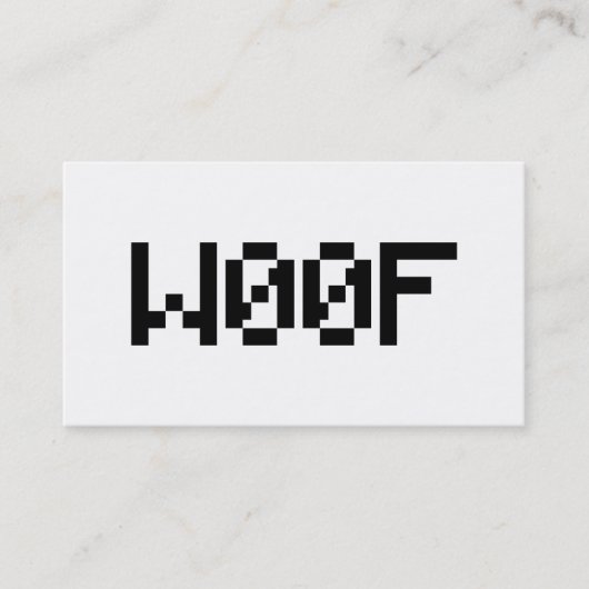 W00F [Leetspeak-Tiergeräusche] Visitenkarte (Vorderseite)