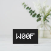 W00F [Leetspeak-Tiersounds] Visitenkarte (Stehend Vorderseite)