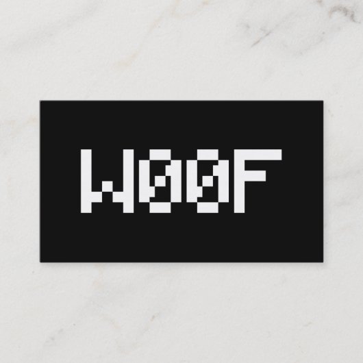 W00F [Leetspeak-Tiersounds] Visitenkarte (Vorderseite)
