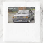 W123 C123 Coupe Mercedes Benz Rechteckiger Aufkleber (Tasche)