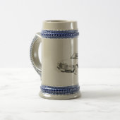 W126 Mercedes Stein Bierglas (Vorderseite Links)