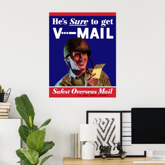 W2 Army V-Mail Poster (Heimbüro)