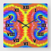 W2: Bitte. - Krawatte (Q) | Quadratische Wanduhr (Vorderseite)