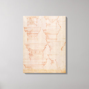 W.18v Studie der Spaltenkapitalien Leinwanddruck