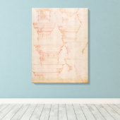 W.18v Studie über die Hauptstädte der Kolumne Leinwanddruck (Insitu (Holzboden))