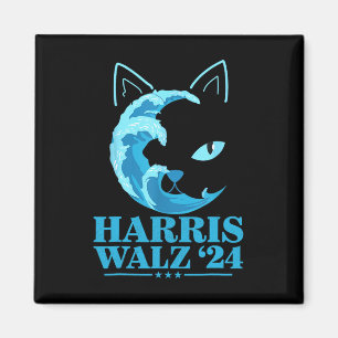 W 24 Blaue Welle von Katzen Damen wählen Kamala Magnet