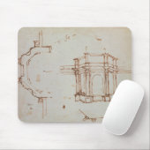 W.24r Architekturskizze Mousepad (Mit Mouse)