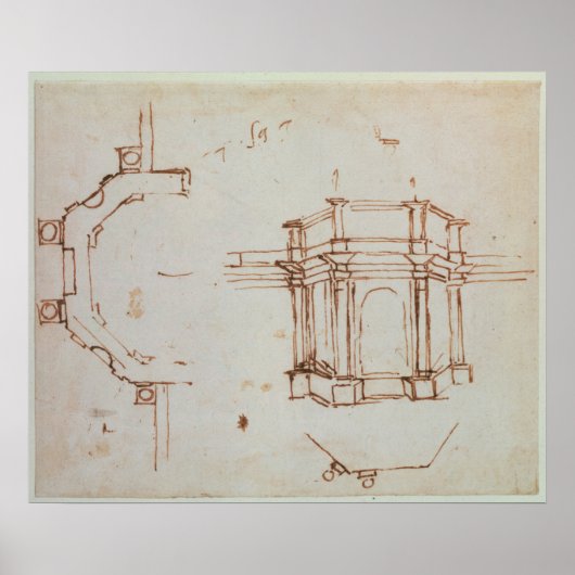 W.24r Architekturskizze Poster (Vorne)