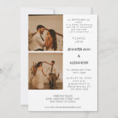 W 3 Foto & Typografie Hochzeitsempfang Einladung (Rückseite)