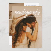 W 3 Foto & Typografie Hochzeitsempfang Einladung (Vorne/Hinten)