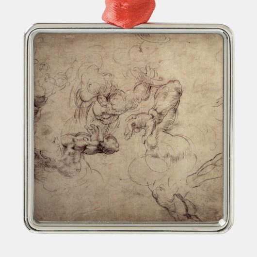 W.61v männliche Zahl Studien Silbernes Ornament (Vorne)