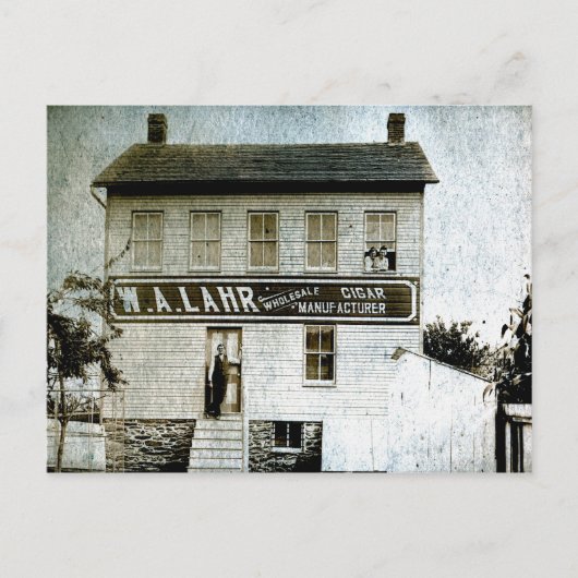 W. A. Lahr Wholesale Cigar Hersteller ca. 1900 Postkarte (Vorderseite)