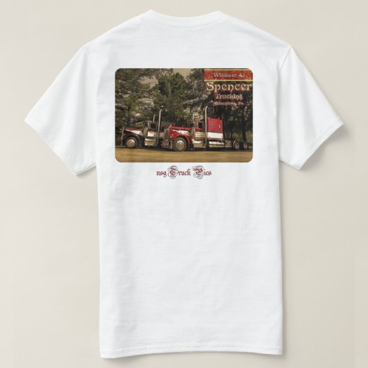 W.A. Spencer Trucking #2 (leere Front) T-Shirt (Design Rückseite)
