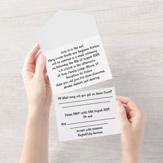 w all in one einladung (Abreißen)