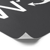 W Anchor Funny Wanker Jerk Funny Slang Poster (Ecke)