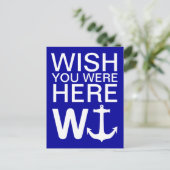 W Anchor Wanchor Funny Joke Gift Postkarte (Stehend Vorderseite)