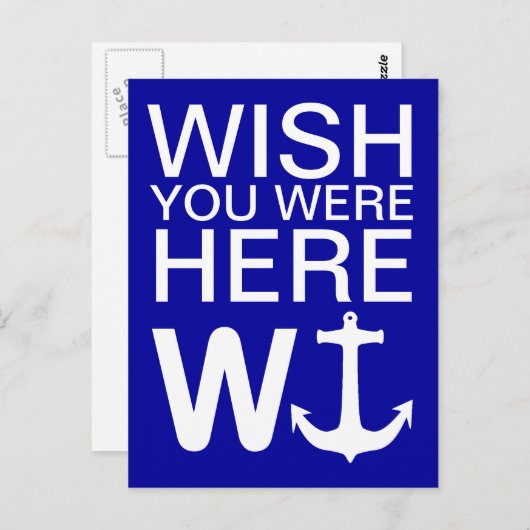 W Anchor Wanchor Funny Joke Gift Postkarte (Vorne/Hinten)