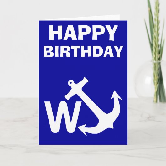 W Anchor Wanchor Joke Funny Gift Karte (Vorderseite)