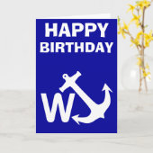 W Anchor Wanchor Joke Funny Gift Karte (Gelbe Blume)