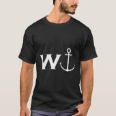W Anchor Wanker Funny Sailing T-Shirt (Vorderseite)