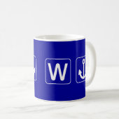 W-Anker Wanchor lustiges Geschenk Kaffeetasse (VorderseiteRechts)