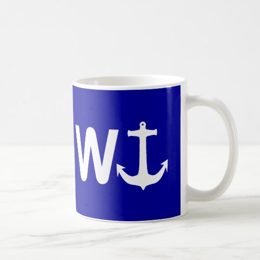 W-Anker Wanchor lustiges Witz-Geschenk Kaffeetasse (Rechts)