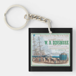 W B Dinsmore Clipper Segelschiff Schlüsselanhänger
