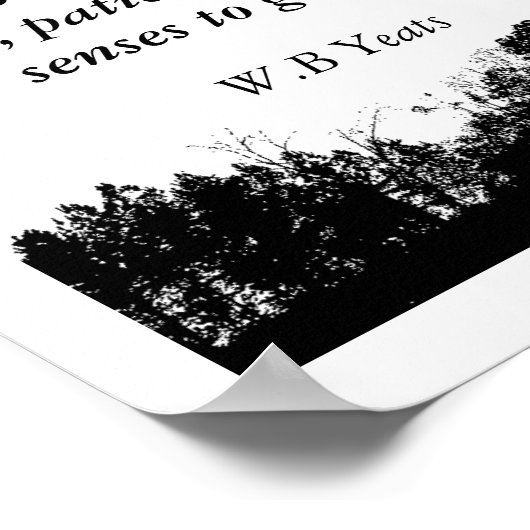 W.B Jahre - Zitat Poster (Ecke)