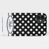 W & B Polka-dot Monogram iPhone 5 Fall Case-Mate iPhone Hülle (Rückseite (Horizontal))