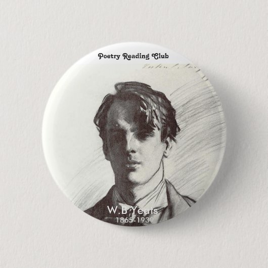 W.B. Yeats Button (Vorderseite)