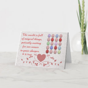 W. B. Yeats - Grußkarte Karte