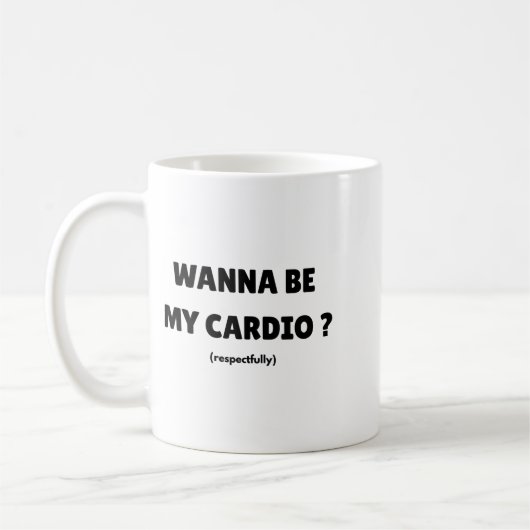W Be My Daily Cardio Funny Gym Saying (on Back) Kaffeetasse (Links)
