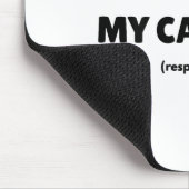 W Be My Daily Cardio Funny Gym Saying (on Back)  Mousepad (Ecke)