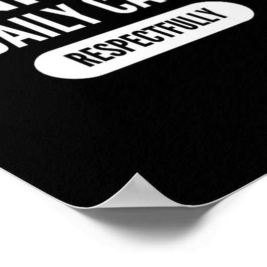 W Be My Daily Cardio Funny Gym Saying Poster (Ecke)