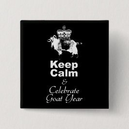 W Behalte Calm Celebrate Goat Year Black Button