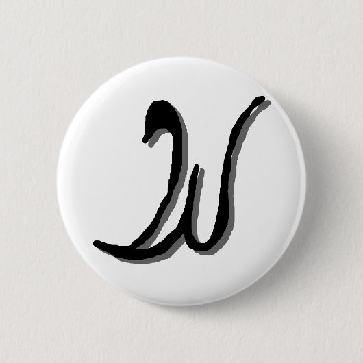 W (Black) Button (Vorderseite)