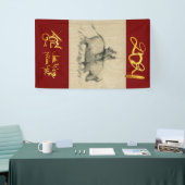 W Buffalo Children Chinese Ox Year 2021 Vertikal B Banner (Messeveranstaltung)