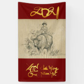 W Buffalo Kid Chinesisch Ox Jahr 2021 Vertikal B Banner (Vertikal)