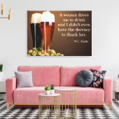 W.C. Felder Trinkquote Leinwanddruck (Insitu (Wohnzimmer))