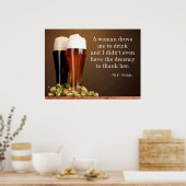 W.C. Fields Beer Quote Poster (Küche)