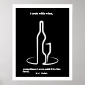 W.C. Fields Wine Quote Poster (Vorne)