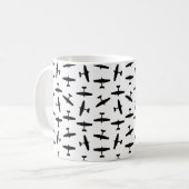 w/ CUSTOM HINTERGRUNDFARBE Kaffeetasse (Vorderseite Links)