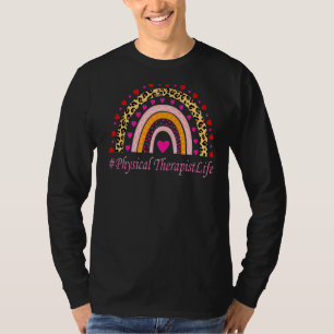 W des Physiotherapeuten Nurse Leopard Rainbow Nurs T-Shirt