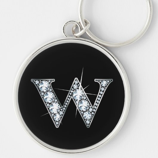 "W" Diamond Bling Keychain Schlüsselanhänger (Vorne)