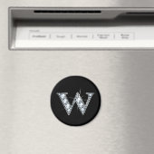 "W" Diamond Bling Magnet (In Situ (Geschirrspüler))