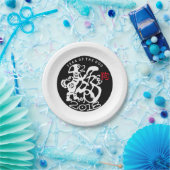 W Dog Papercut Chinesisches Neujahrsschild 2018 P Pappteller (Party)